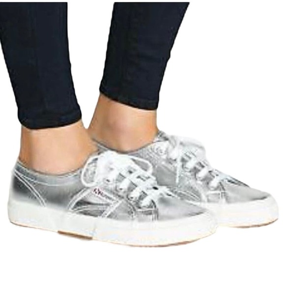 Superga Shoes - SUPERGA Metallic Silver 2750 Sneaker Casual Shoe - Women’s Sz 7